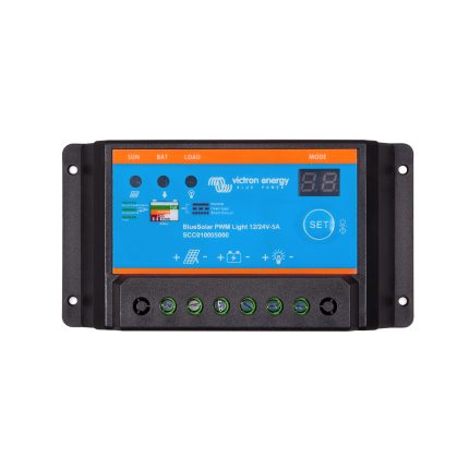 BlueSolar PWM-Light Charge Controller 12/24V-5A